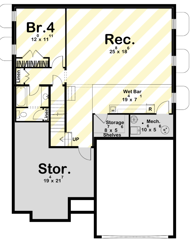 Plan 623649DJ: European Cottage House Plan with 3 Bedrooms and Main Level Suite - Floor Plan - Optional Lower Level Layout ($ Paid Option) - Cottage, European, French Country