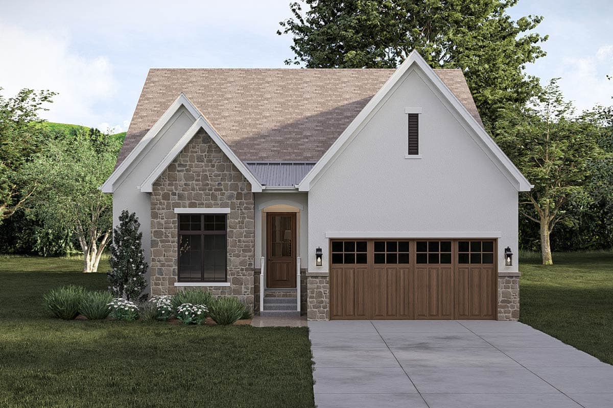 Plan 623649DJ: European Cottage House Plan with 3 Bedrooms and Main Level Suite - Image #4 - Cottage, European, French Country
