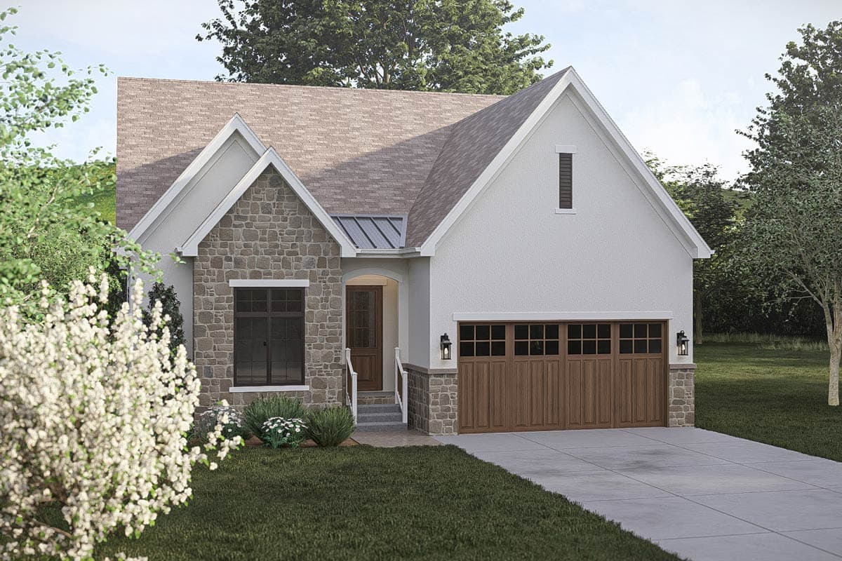 Plan 623649DJ: European Cottage House Plan with 3 Bedrooms and Main Level Suite - Image #3 - Cottage, European, French Country