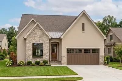 European Cottage House Plan with 3 Bedrooms and Main Level Suite