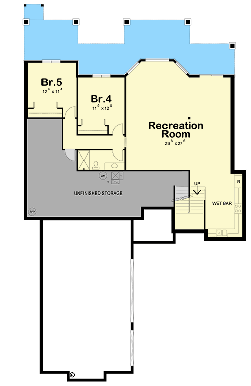 Plan 42758DB: Craftsman Modern Farmhouse House Plan with 5 Bedrooms and 3562 Square Feet - Floor Plan - Image #6 - Craftsman, Modern Farmhouse, Mountain