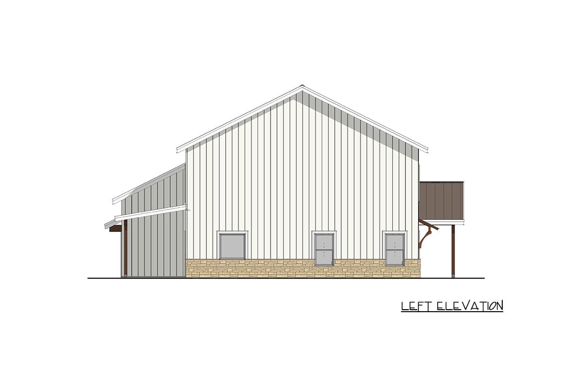 Plan 405173FDC: Modern Farmhouse Barndominium House Plan with Three Bedrooms and Three-Car Garage - Image #5 - Barndominium, Farmhouse