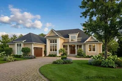 Sophisticated Southern Traditional House Plan with Three Bedrooms and Study or Office