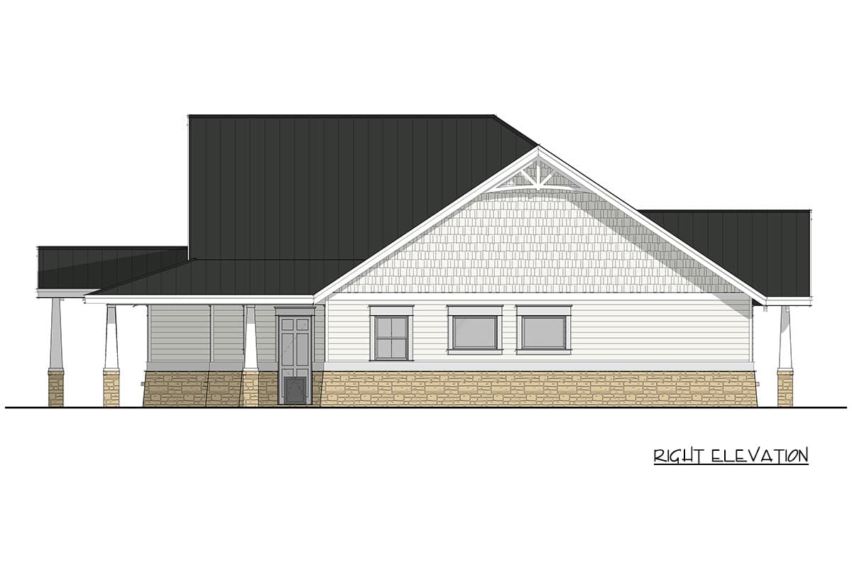 Plan 405174FDC: Modern Farmhouse Barndominium House Plan with Expansive Porch - Image #5 - Barndominium, Farmhouse, Modern Farmhouse, New American