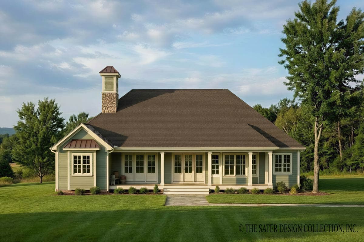 Plan 340155STR: Elegant Southern Traditional House Plan with Three Bedrooms and Study - Image #2 - Cottage, Country, Craftsman, Farmhouse, Southern Traditional