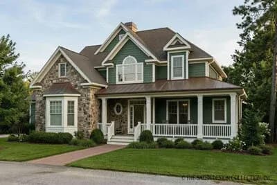 Charming Craftsman Farmhouse Plan with Three Bedrooms and Vaulted Great Room