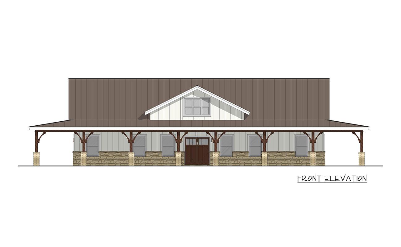 Plan 405175FDC: Modern Farmhouse Barndominium House Plan with Expansive Wraparound Porch - Image #7 - Barndominium, Farmhouse