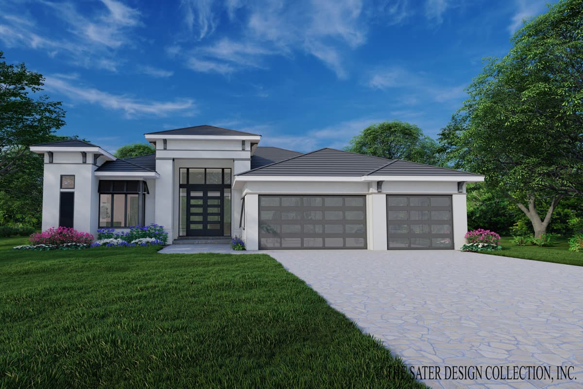 Plan image - 340162STR:Coastal Modern House Plan with 3 Bedrooms and Indoor-Outdoor Living