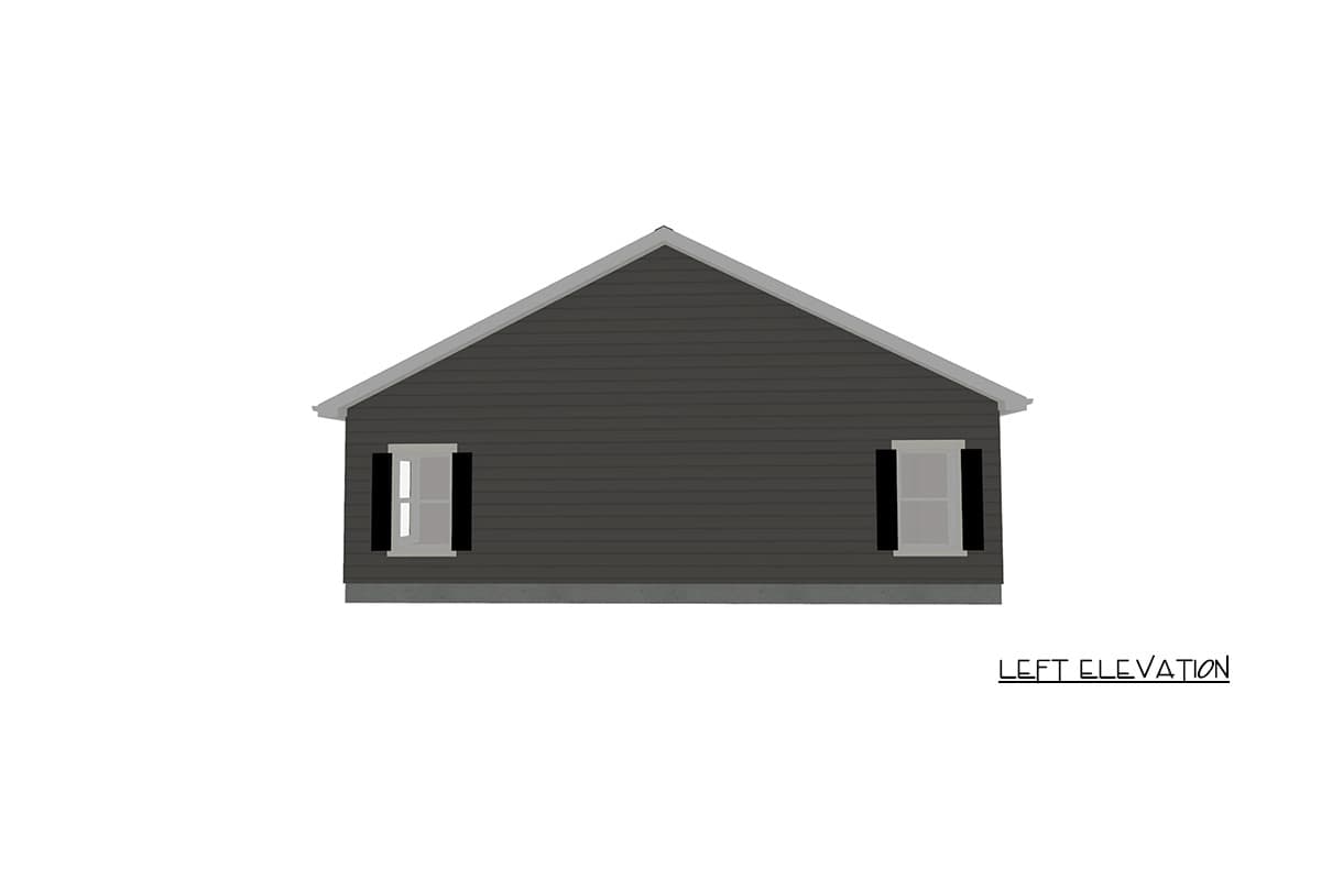 Plan 744529ABR: Three Bedroom Craftsman Ranch House Plan with Side Entry Garage - Image #5 - Craftsman, Ranch, Traditional