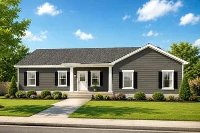 Three Bedroom Craftsman Ranch House Plan with Side Entry Garage