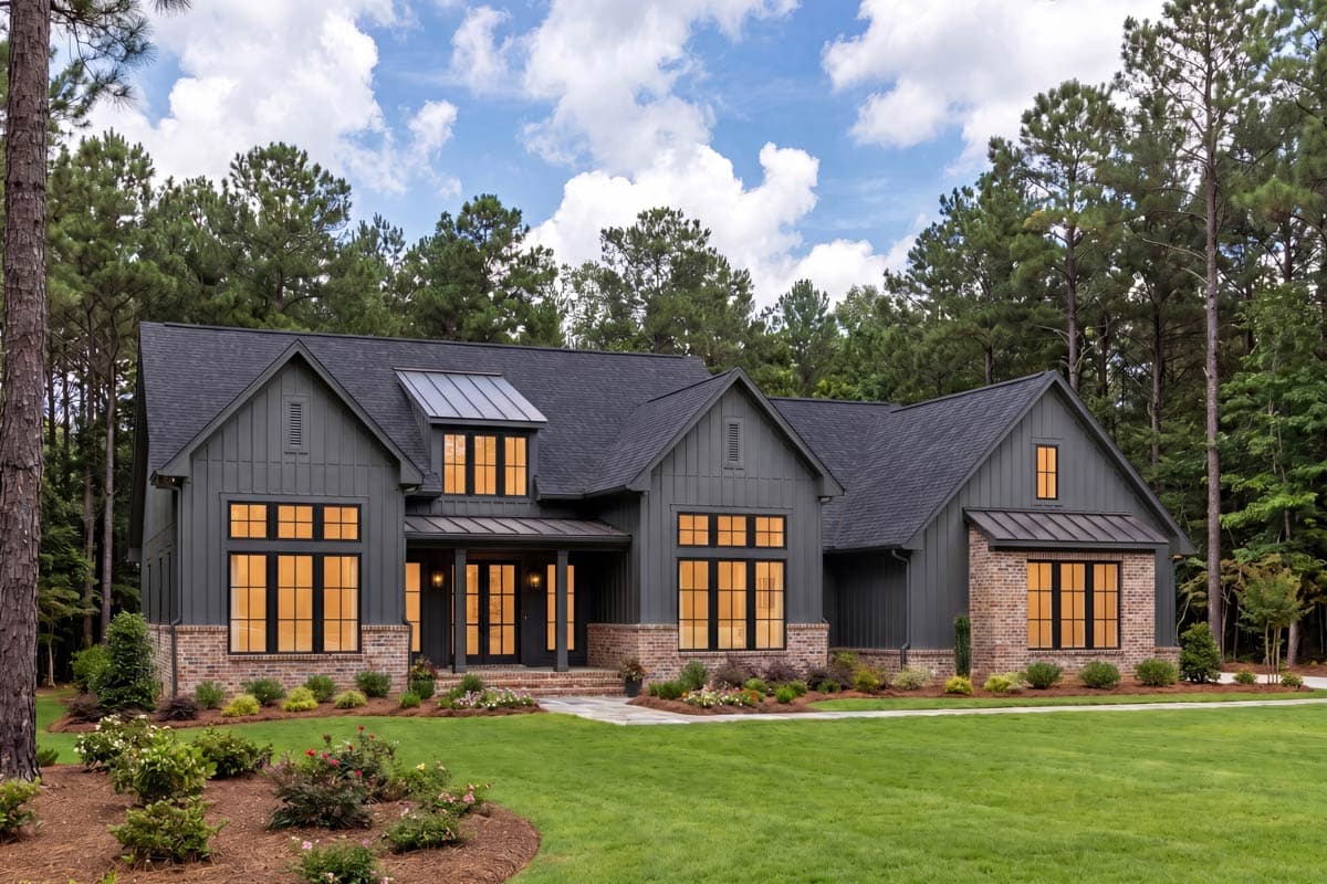 Plan 52045HZ: Modern Farmhouse House Plan with 3 Bedrooms and Vaulted Great Room - Image #3 - Modern Farmhouse, Traditional, Transitional