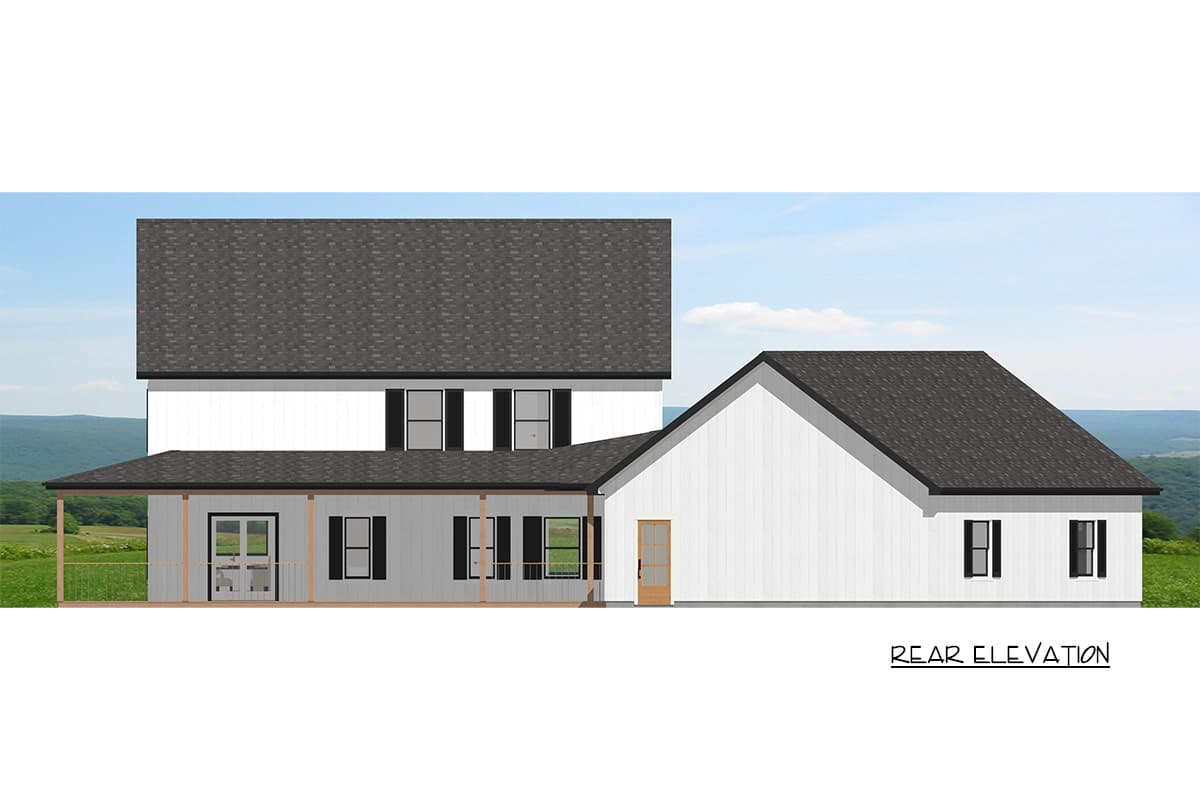 Plan 744530ABR: Farmhouse House Plan with Four Bedrooms and Wraparound Porch - Image #7 - Country, Craftsman, Farmhouse, Southern, Traditional