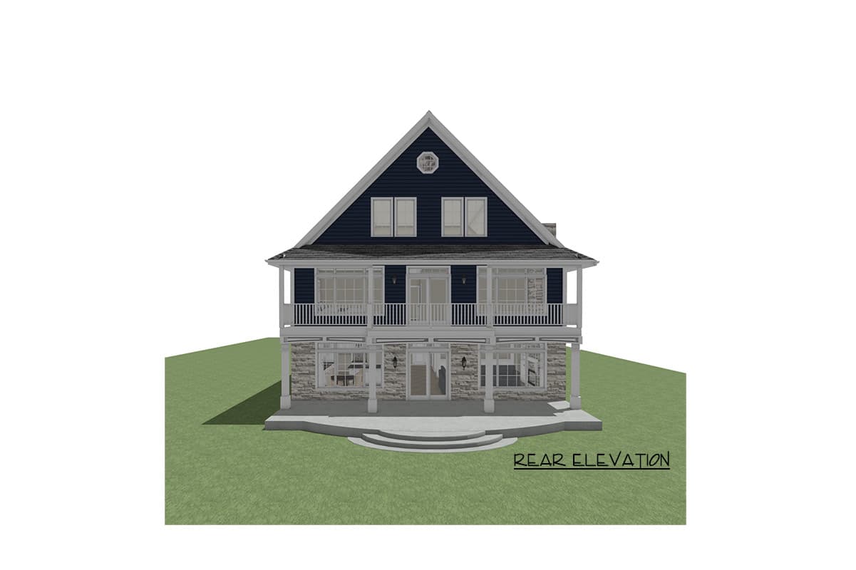 Plan 744531ABR: Craftsman House Plan with Dual Master Suites and Bonus Room - Image #7 - Cottage, Craftsman, Farmhouse, Traditional