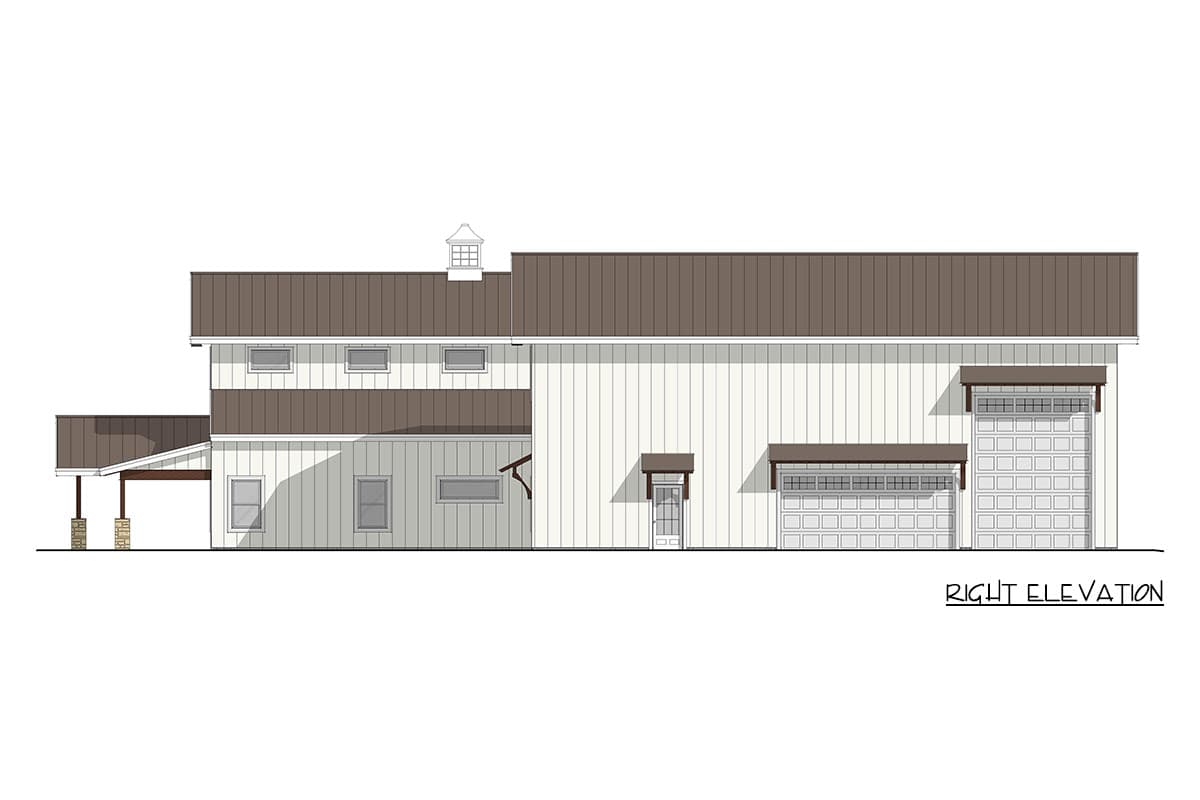 Plan 405177FDC: Modern Farmhouse Barndominium House Plan with 3 Bedrooms and Spacious Garage - Image #6 - Barndominium, Farmhouse