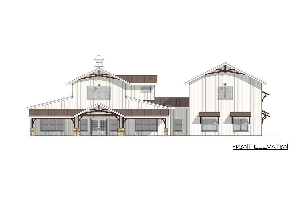 Plan 405177FDC: Modern Farmhouse Barndominium House Plan with 3 Bedrooms and Spacious Garage - Image #3 - Barndominium, Farmhouse
