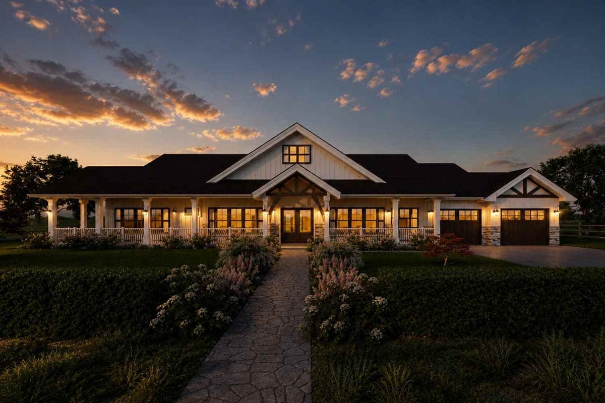 Plan 147070RML: Modern Farmhouse House Plan with 4 Bedrooms and Expansive Porches - Image #3 - Country, Craftsman, Farmhouse, Modern Farmhouse