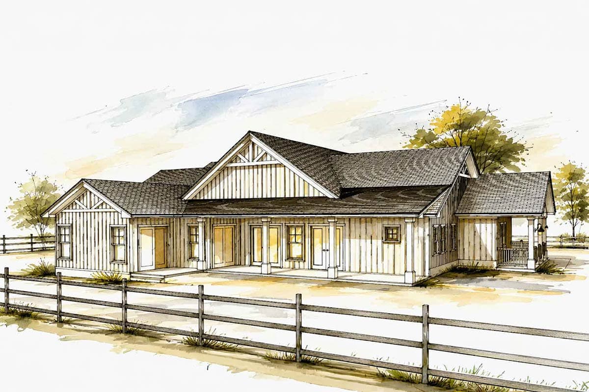 Plan 147070RML: Modern Farmhouse House Plan with 4 Bedrooms and Expansive Porches - Image #9 - Country, Craftsman, Farmhouse, Modern Farmhouse