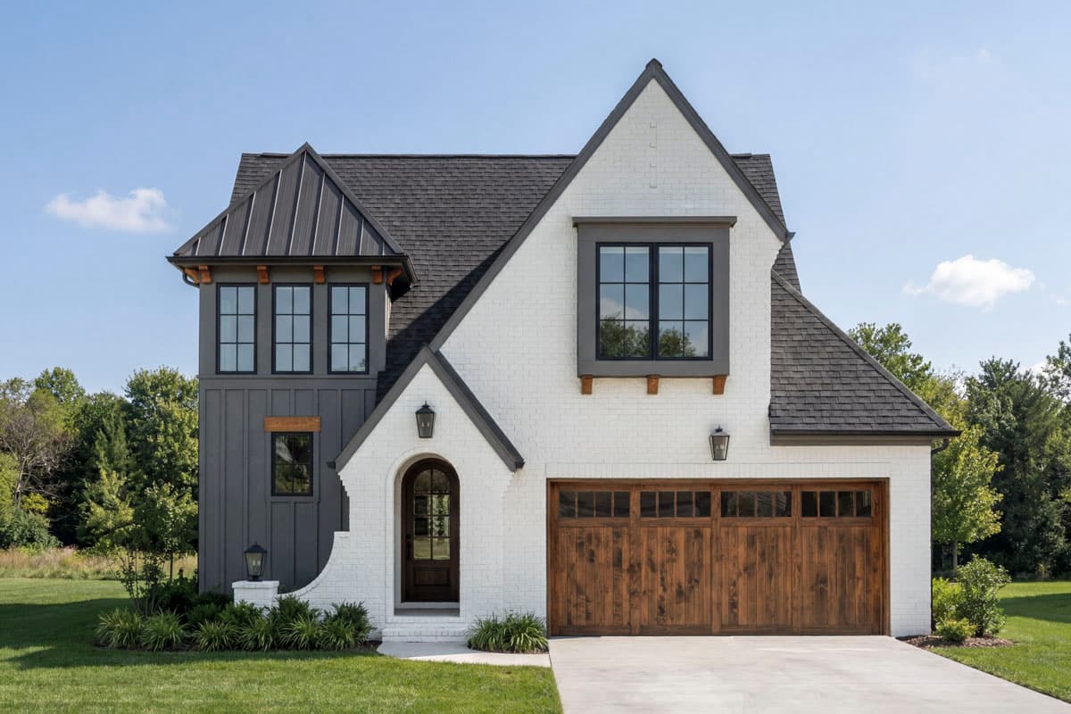 Plan image - 93236EL:Modern European Tudor House Plan with 3 Bedrooms and 1842 Square Feet