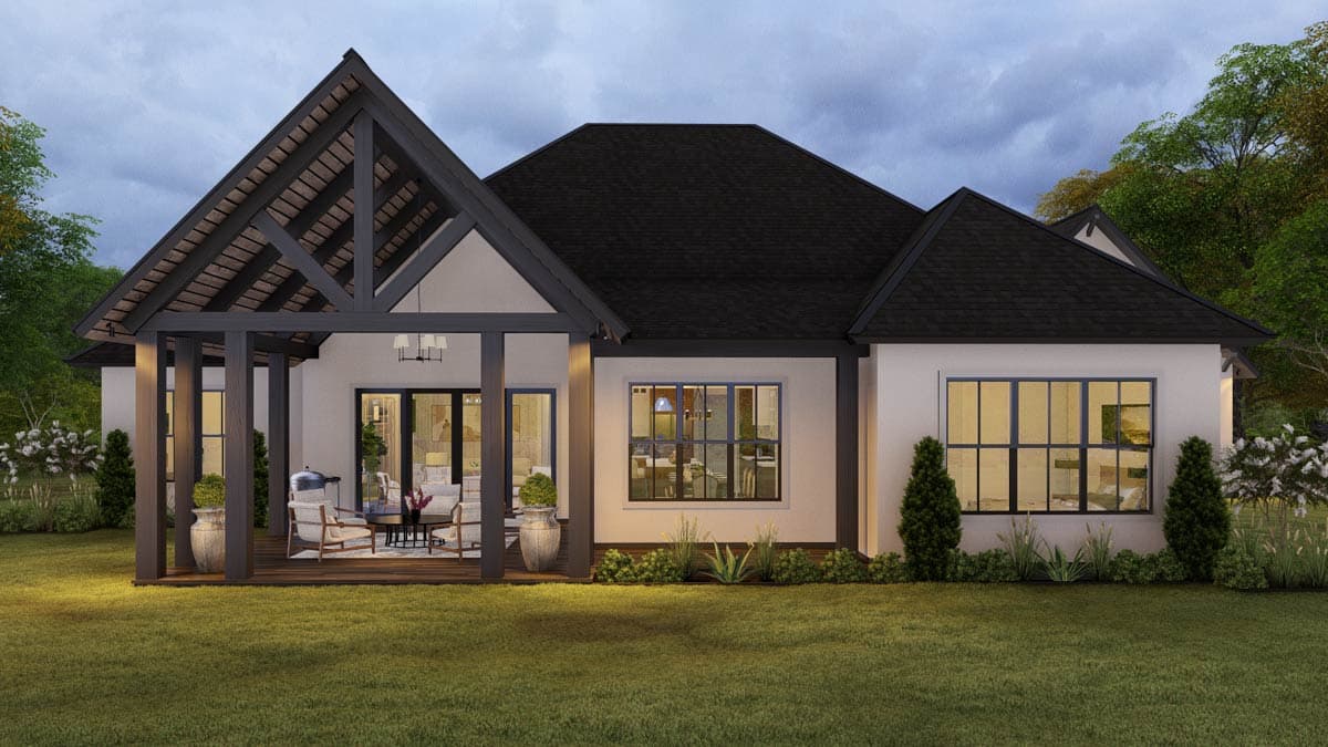 Plan 25454TF: New American House Plan with 4 Bedrooms and Split Bedroom Layout - Image #7 - Modern Farmhouse, New American