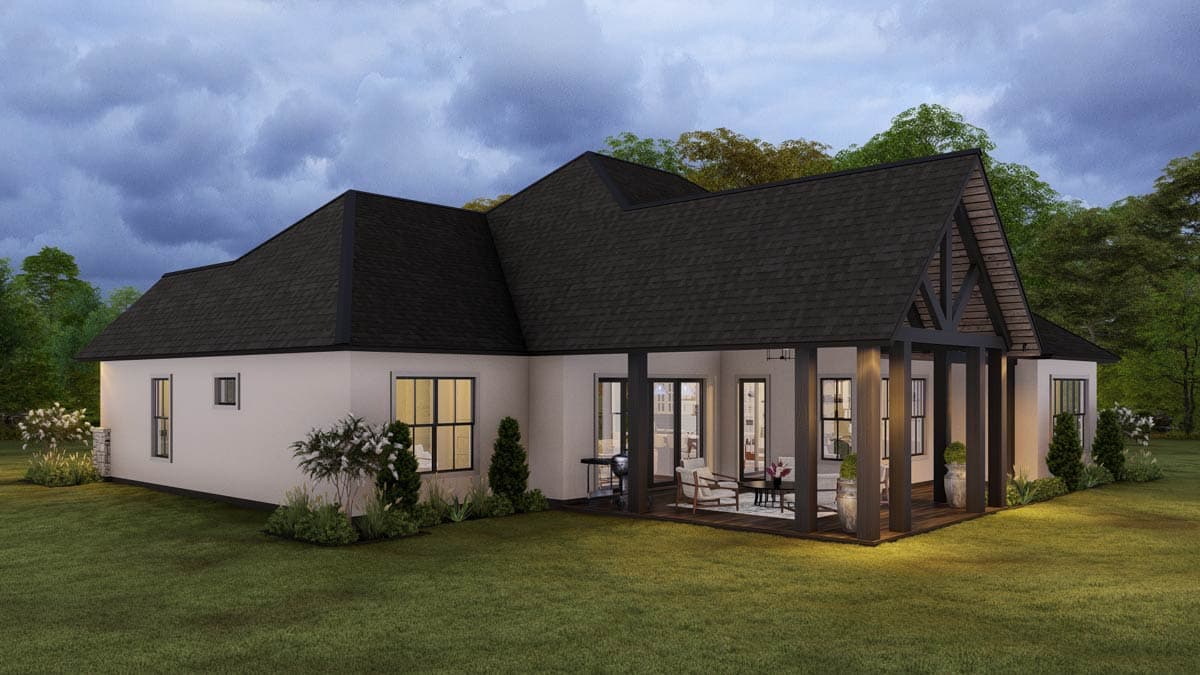 Plan 25454TF: New American House Plan with 4 Bedrooms and Split Bedroom Layout - Image #5 - Modern Farmhouse, New American