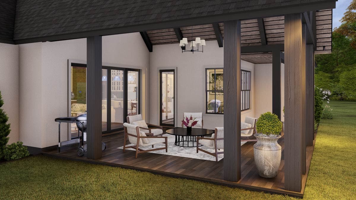 Plan 25454TF: New American House Plan with 4 Bedrooms and Split Bedroom Layout - Image #6 - Modern Farmhouse, New American