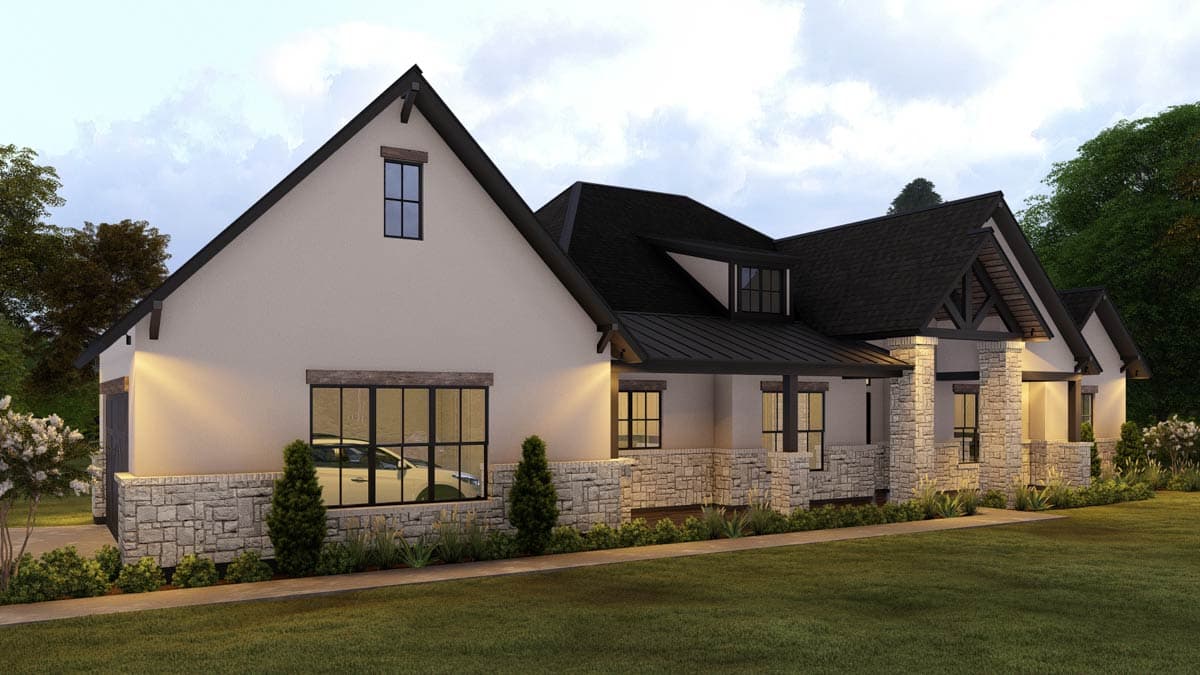Plan 25454TF: New American House Plan with 4 Bedrooms and Split Bedroom Layout - Image #11 - Modern Farmhouse, New American