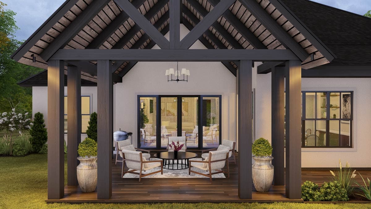 Plan 25454TF: New American House Plan with 4 Bedrooms and Split Bedroom Layout - Image #8 - Modern Farmhouse, New American