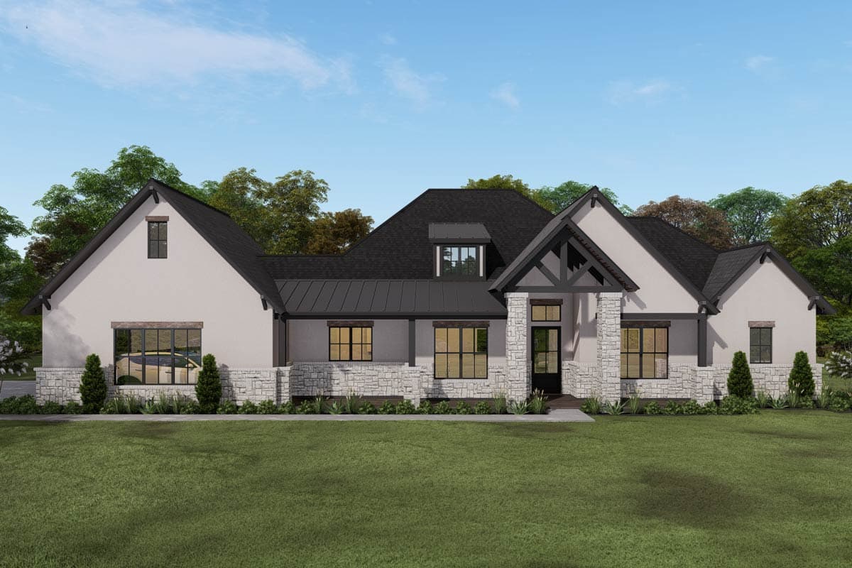 Plan 25454TF: New American House Plan with 4 Bedrooms and Split Bedroom Layout - Image #14 - Modern Farmhouse, New American