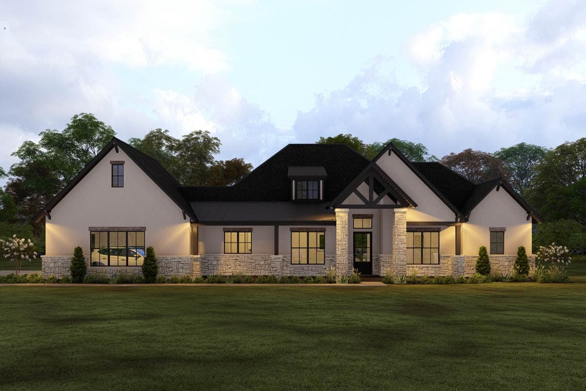 Plan 25454TF: New American House Plan with 4 Bedrooms and Split Bedroom Layout - Image #12 - Modern Farmhouse, New American