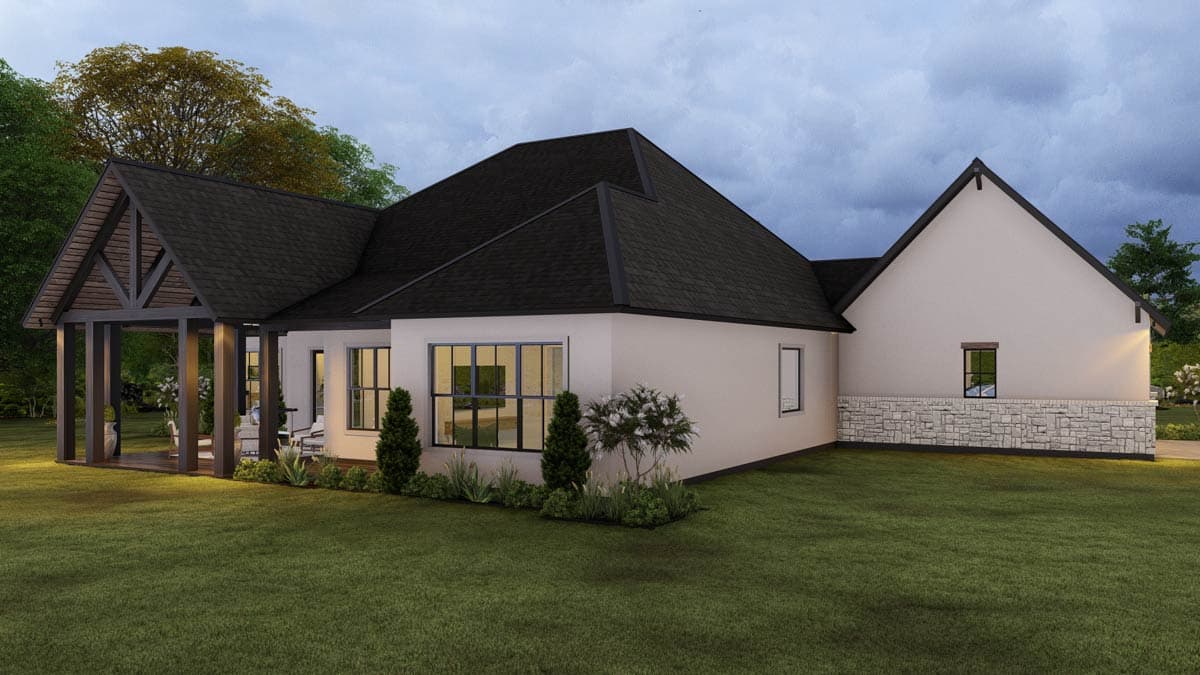 Plan 25454TF: New American House Plan with 4 Bedrooms and Split Bedroom Layout - Image #9 - Modern Farmhouse, New American