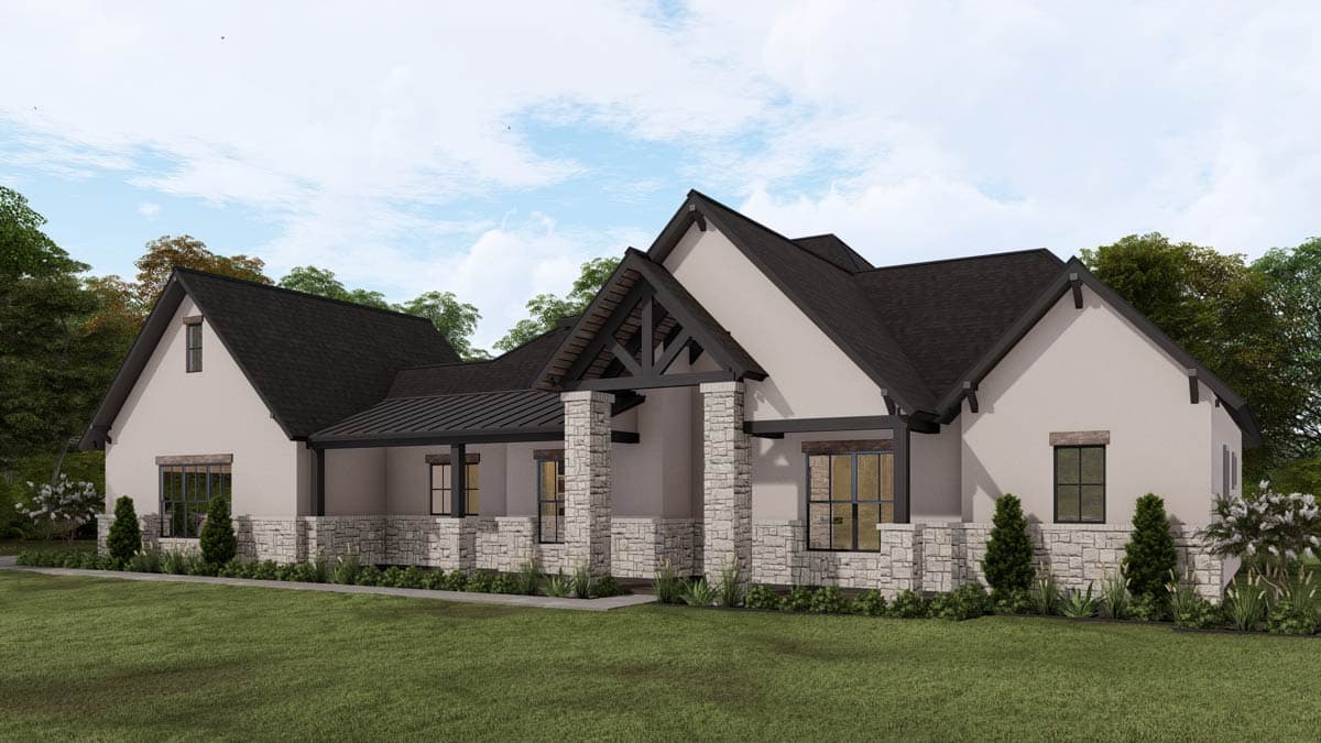 Plan 25454TF: New American House Plan with 4 Bedrooms and Split Bedroom Layout - Image #15 - Modern Farmhouse, New American