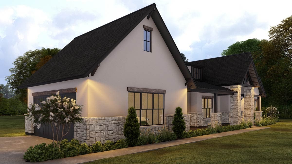 Plan 25454TF: New American House Plan with 4 Bedrooms and Split Bedroom Layout - Image #19 - Modern Farmhouse, New American