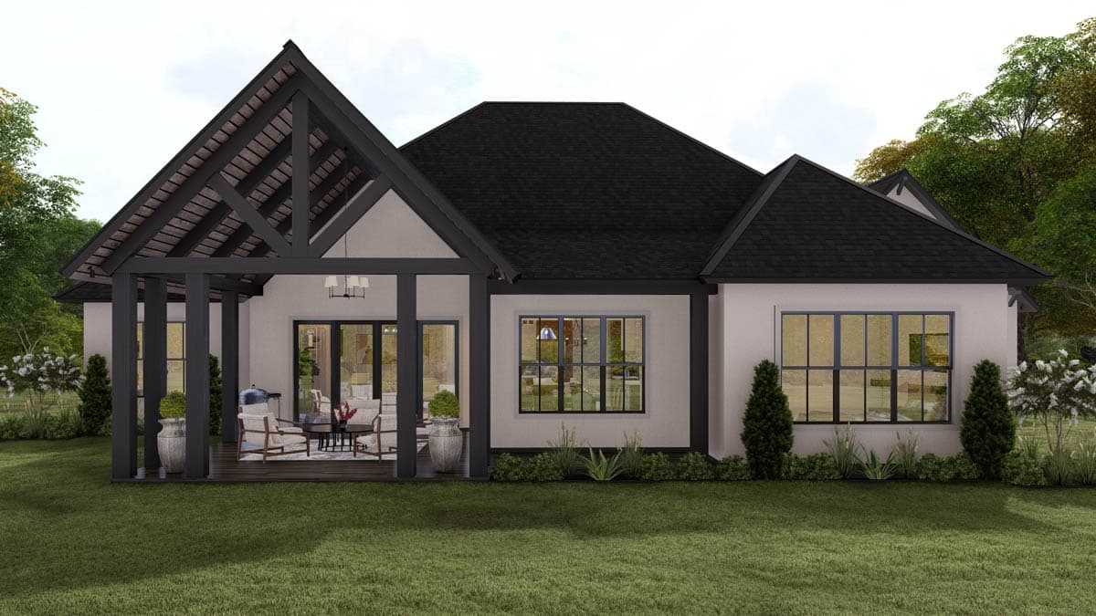 Plan 25454TF: New American House Plan with 4 Bedrooms and Split Bedroom Layout - Image #20 - Modern Farmhouse, New American