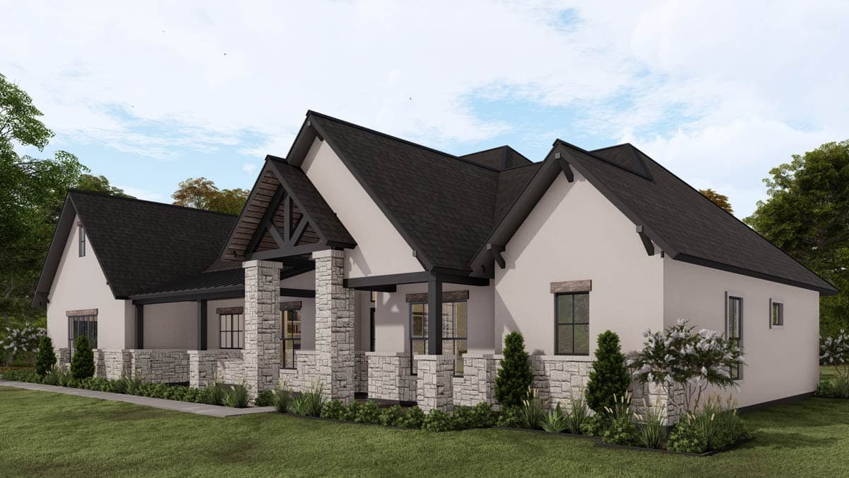 Plan 25454TF: New American House Plan with 4 Bedrooms and Split Bedroom Layout - Image #22 - Modern Farmhouse, New American