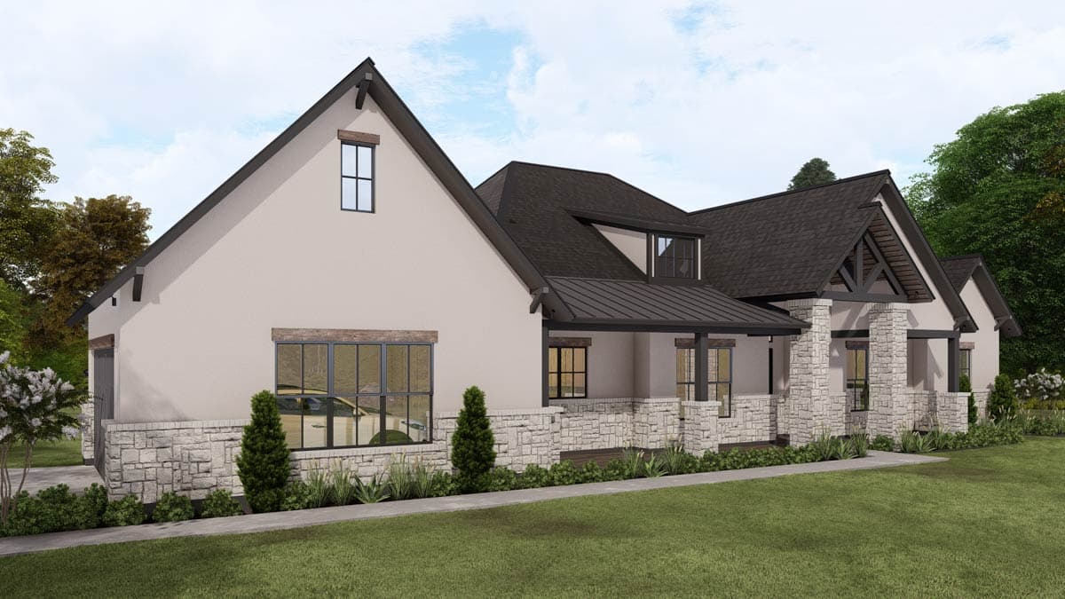 Plan 25454TF: New American House Plan with 4 Bedrooms and Split Bedroom Layout - Image #27 - Modern Farmhouse, New American