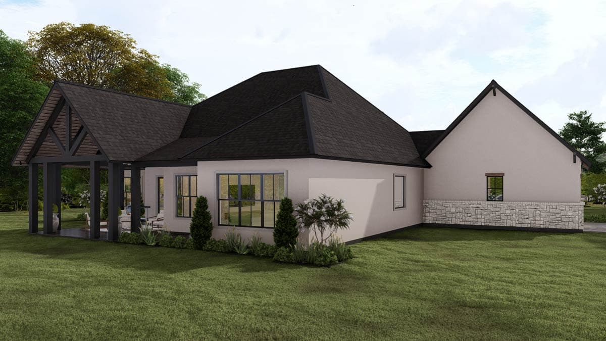 Plan 25454TF: New American House Plan with 4 Bedrooms and Split Bedroom Layout - Image #25 - Modern Farmhouse, New American