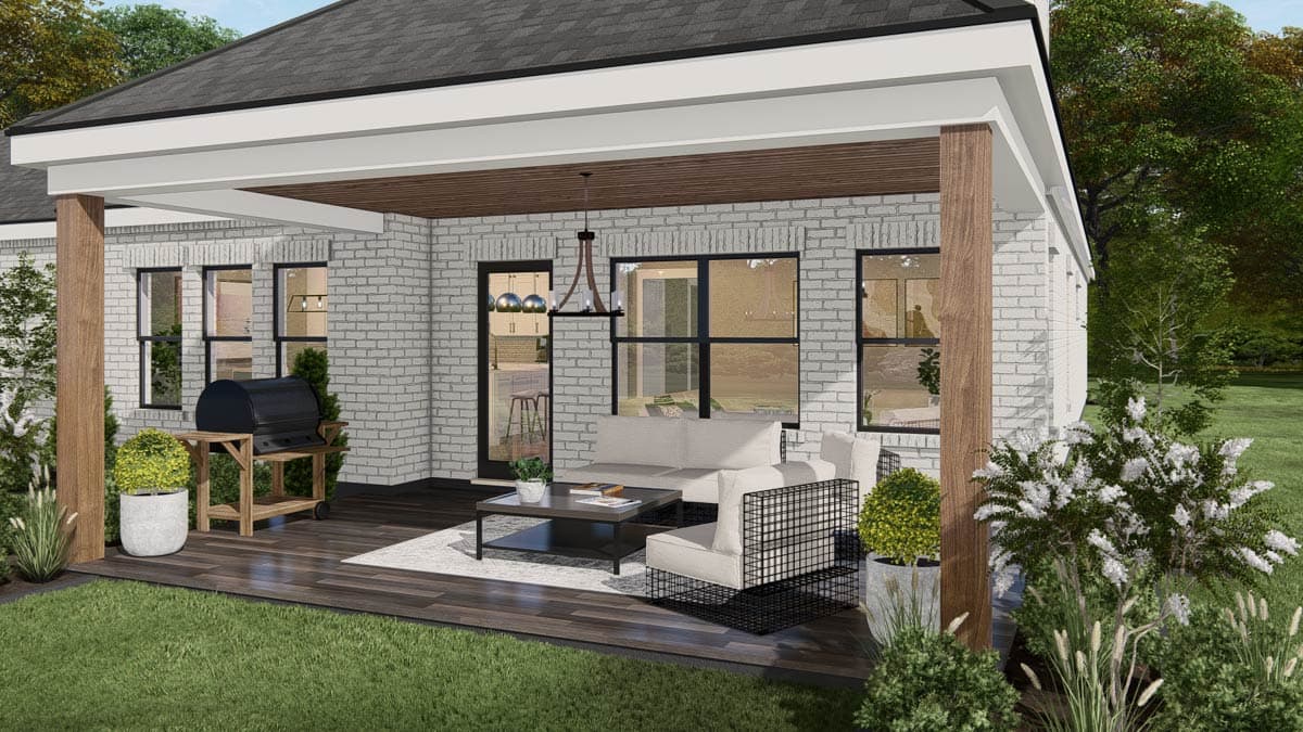 Plan 25455TF: Modern Farmhouse House Plan with 3 Bedrooms and 2 Car Garage - Image #7 - Farmhouse, Modern Farmhouse, New American, Traditional, Transitional