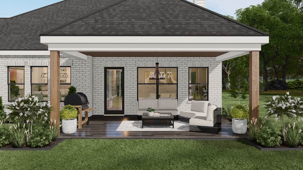 Plan 25455TF: Modern Farmhouse House Plan with 3 Bedrooms and 2 Car Garage - Image #6 - Farmhouse, Modern Farmhouse, New American, Traditional, Transitional