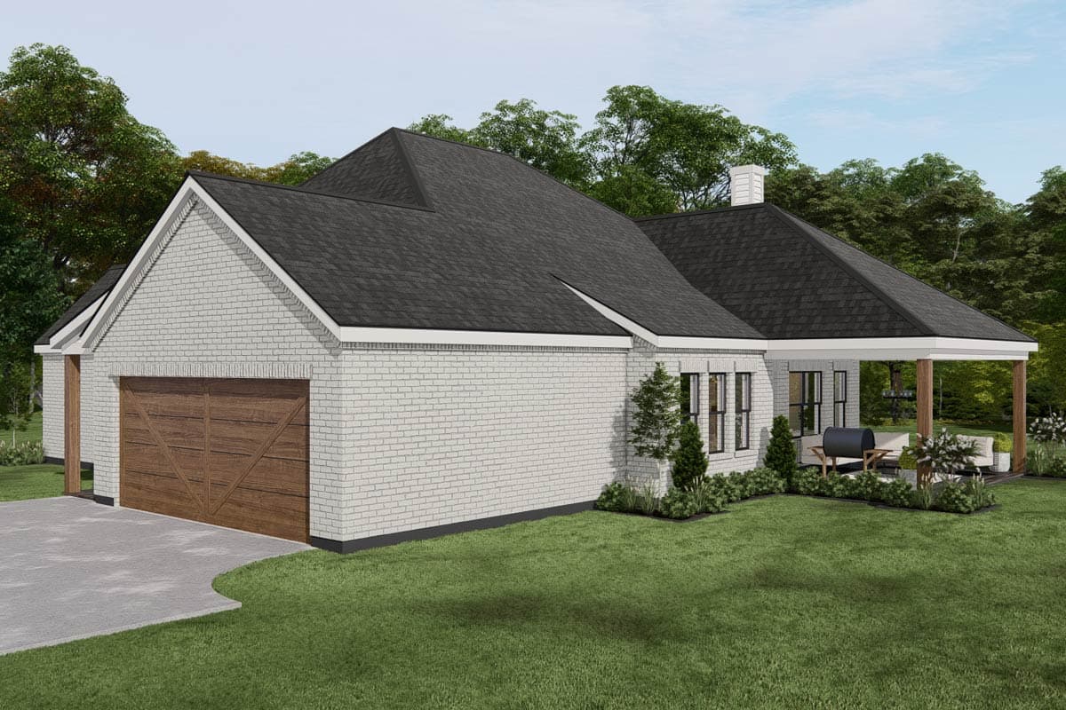 Plan 25455TF: Modern Farmhouse House Plan with 3 Bedrooms and 2 Car Garage - Image #8 - Farmhouse, Modern Farmhouse, New American, Traditional, Transitional