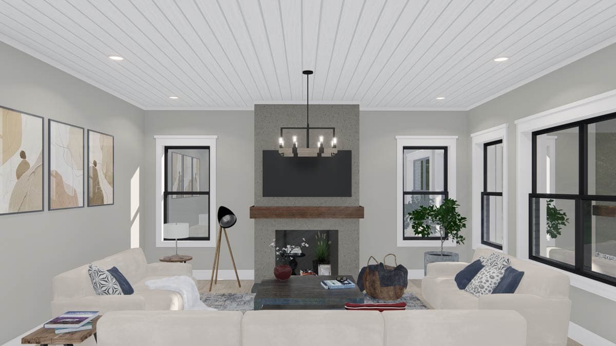 Plan 25455TF: Modern Farmhouse House Plan with 3 Bedrooms and 2 Car Garage - Image #16 - Farmhouse, Modern Farmhouse, New American, Traditional, Transitional
