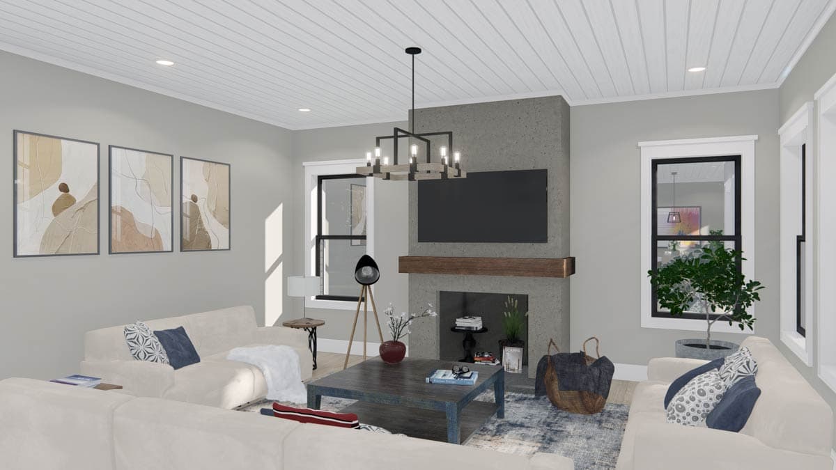 Plan 25455TF: Modern Farmhouse House Plan with 3 Bedrooms and 2 Car Garage - Image #17 - Farmhouse, Modern Farmhouse, New American, Traditional, Transitional