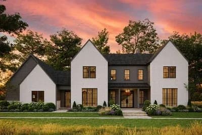 Transitional House Plan with 5 Bedrooms and 3-Car Garage