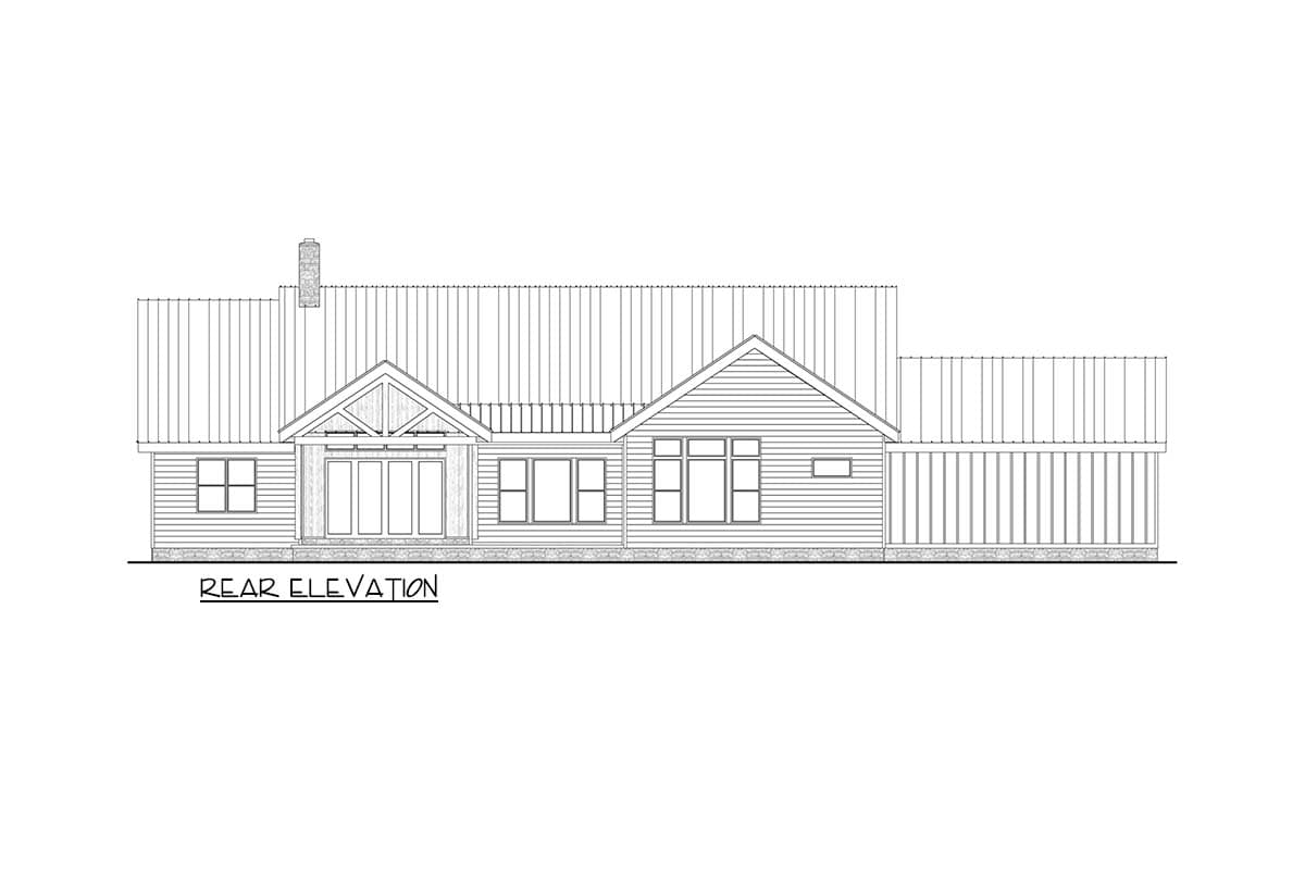 Plan 911072JVD: Modern Contemporary Farmhouse House Plan with 4-Car Garage and 2491 Square Feet - Image #12 - Contemporary, Farmhouse, Modern