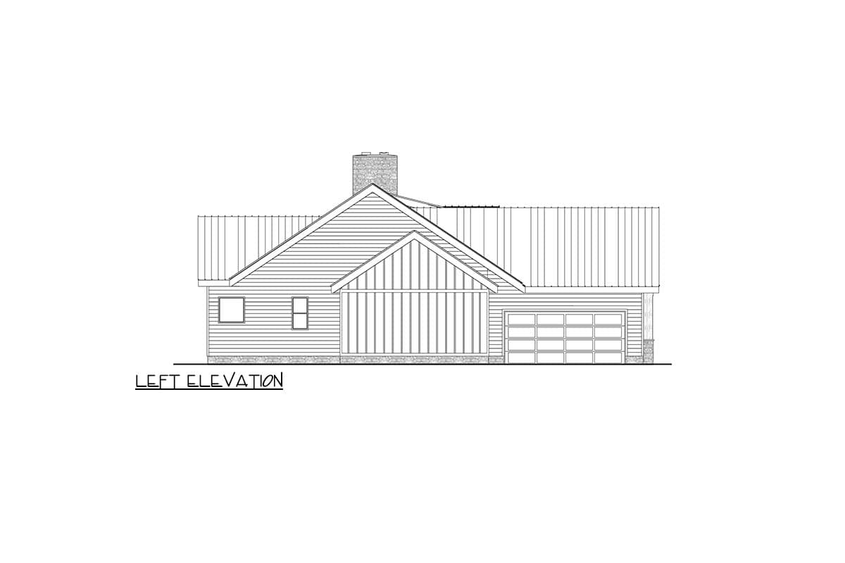 Plan 911072JVD: Modern Contemporary Farmhouse House Plan with 4-Car Garage and 2491 Square Feet - Image #14 - Contemporary, Farmhouse, Modern