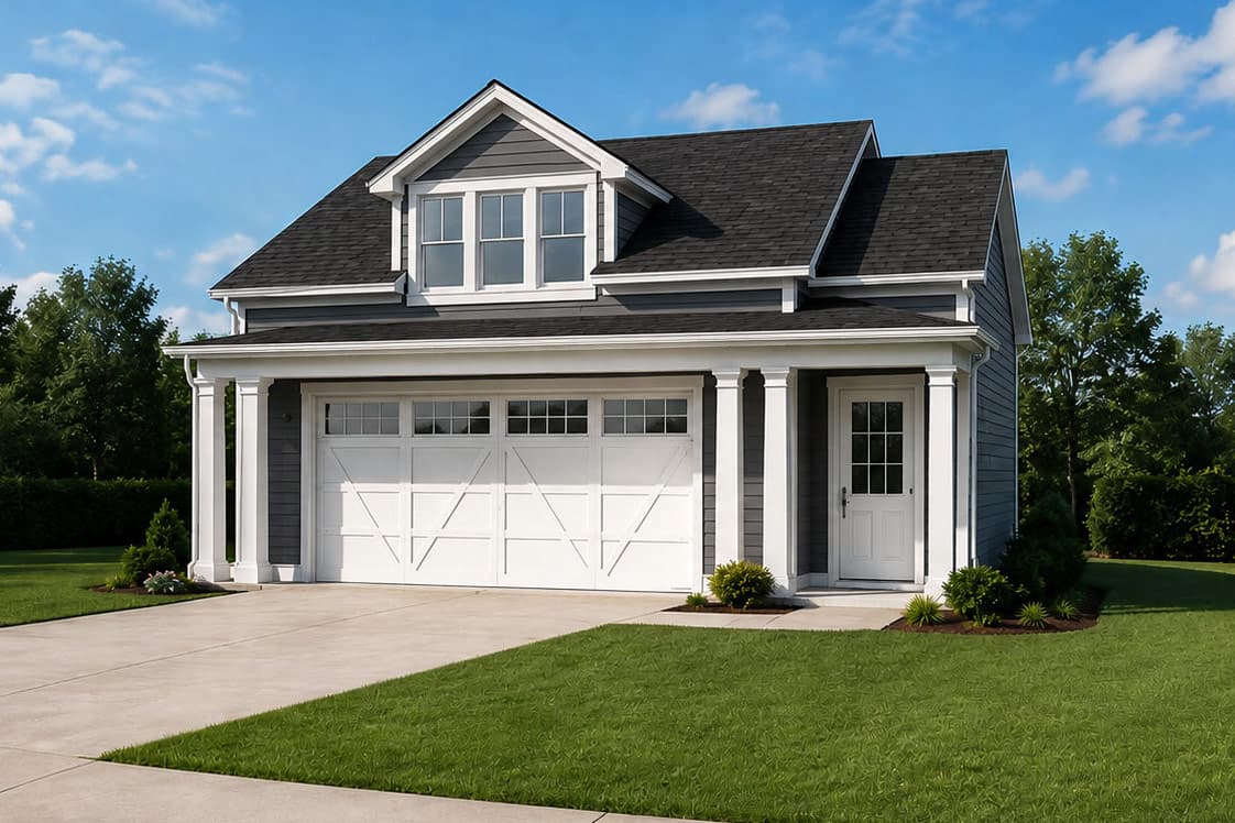 Plan image - 86423HH:Country Style Garage House Plan with Storage Space