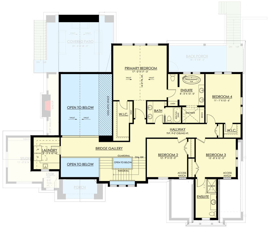 Plan 270131AF: European Inspired French Country House Plan with Four Bedrooms - Floor Plan - Image #13 - European, French Country, Transitional