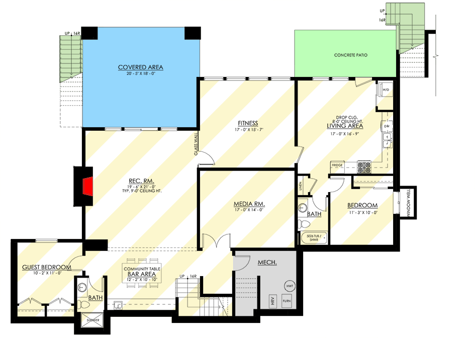 Plan 270131AF: European Inspired French Country House Plan with Four Bedrooms - Floor Plan - Optionally Finished Lower Level - European, French Country, Transitional
