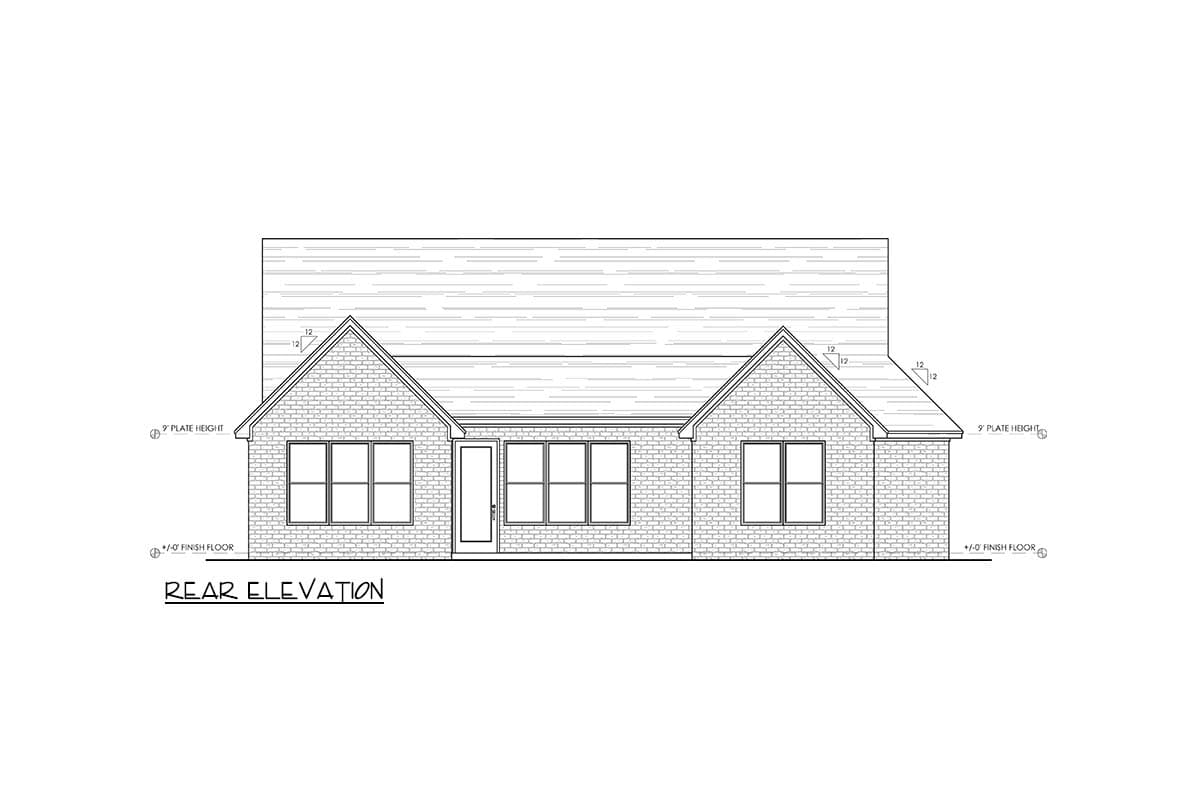 Plan 880000HLN: Modern Farmhouse Plan with 4 Bedrooms and 3 Baths - 2,225 Sq Ft - Image #3 - Cottage, Country, Craftsman, Modern Farmhouse, Transitional