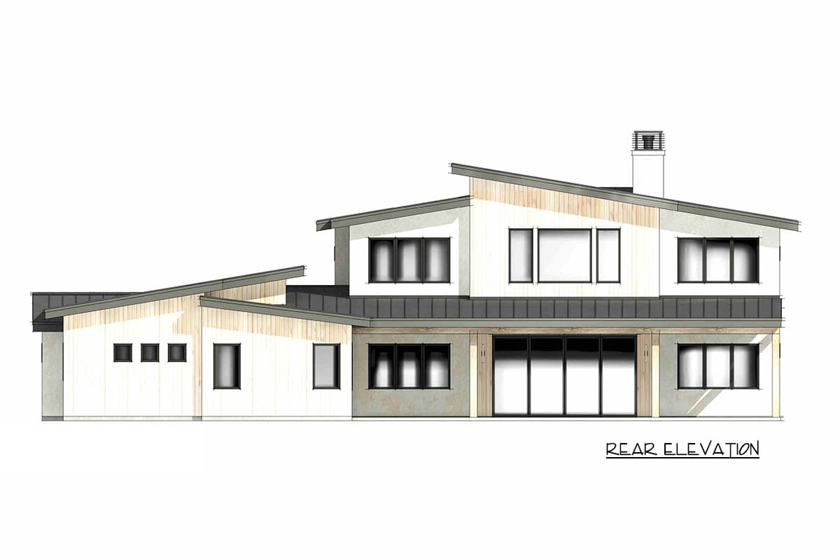 Plan 818207JSS: Modern Mountain Transitional House Plan with 5 Bedrooms and Wine Room - Image #6 - Contemporary, Modern, Mountain, Transitional