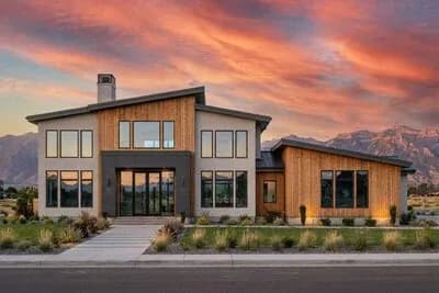 Modern Mountain Transitional House Plan with 5 Bedrooms and Wine Room
